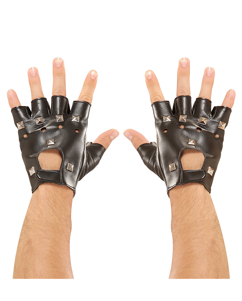 punkrock und biker handschuhe mit nieten biker studded gloves punk kostuem zubehoer 39231