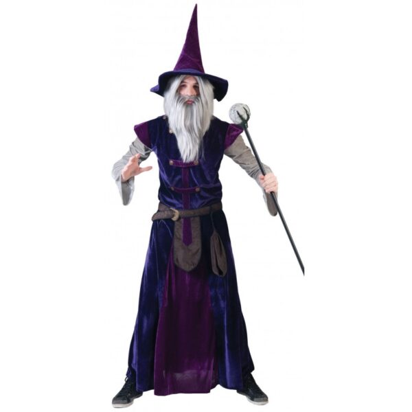 purple wizard zauberer kostuem