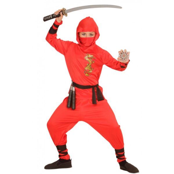 red ninja fighter kost m f r kinder 2