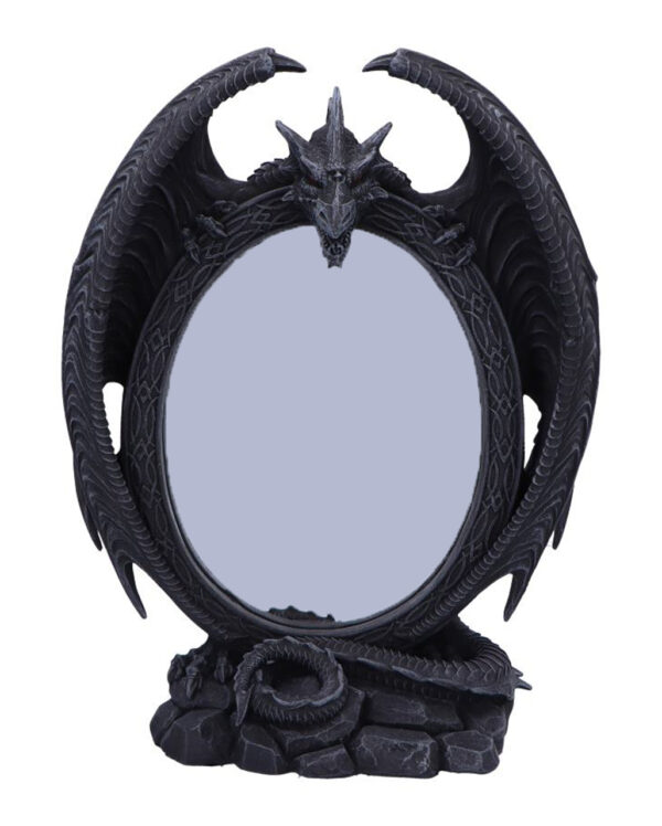 scaled reflection tischspiegel mit drachen scaled reflection dragon mirror gothic deko 56359 01