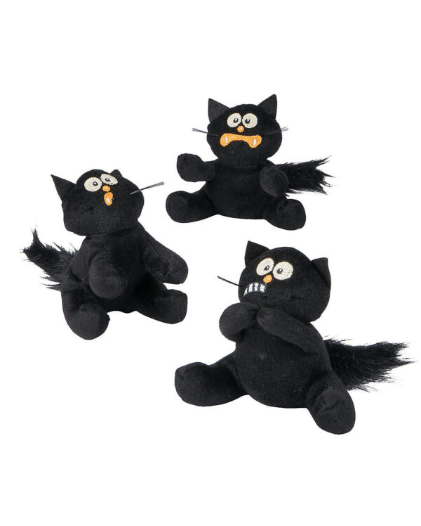 schwarze aengstliche plueschkatze scaredy stuffed plush cat halloween kuscheltier 51514 01