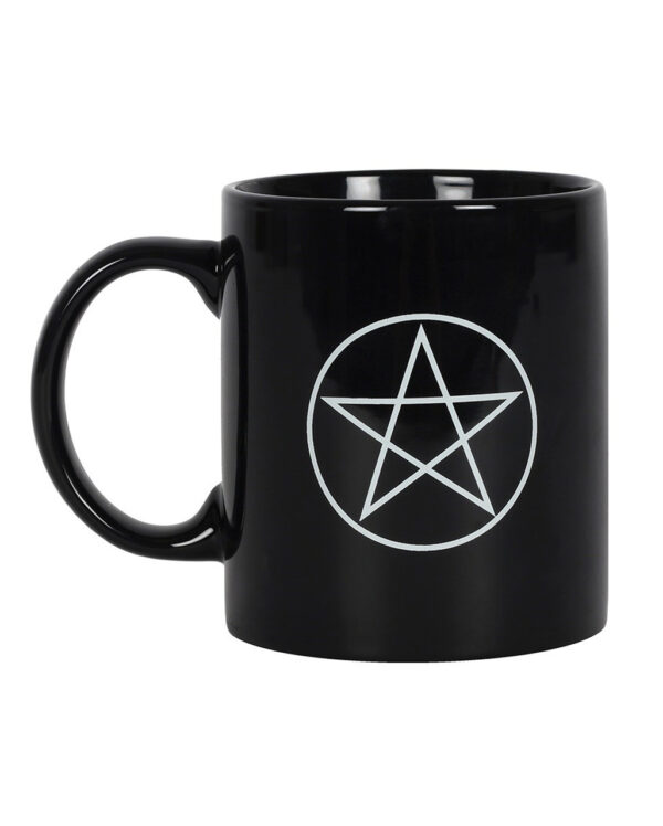 schwarzer pentagramm kaffeebecher schwarze pentagramm kaffeetasse black pentagram coffee mug 50693 01