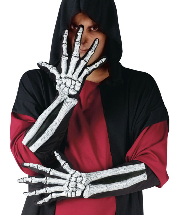 skelett handschuhe weisse knochen handschuhe skeleton gloves halloween handschuhe 21221 01