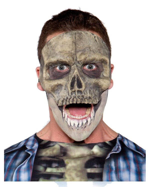skull halbmaske totenschaedel maske totenkopf maske halloween halbmaske 23070