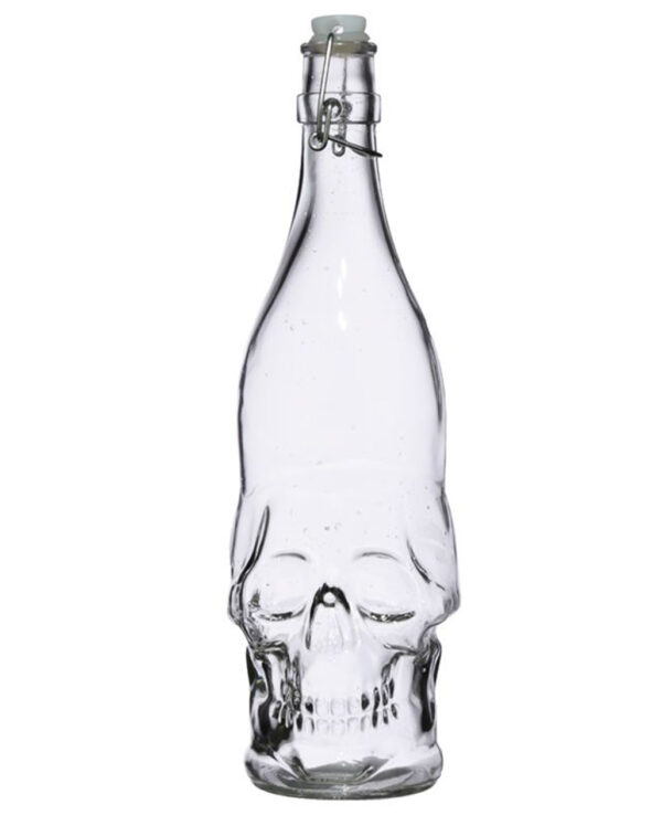 totenkopf wasserflasche mit buegelverschluss totenschaedel wasserflasche skull water bottle gothic deko 54611 01