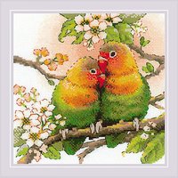 Stickbild "Papageien/Lovebird"