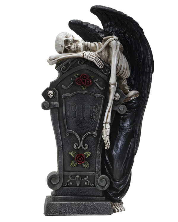 weinender todesengel mit grabstein crying angel of death with tombstone gothic deko 55049 01