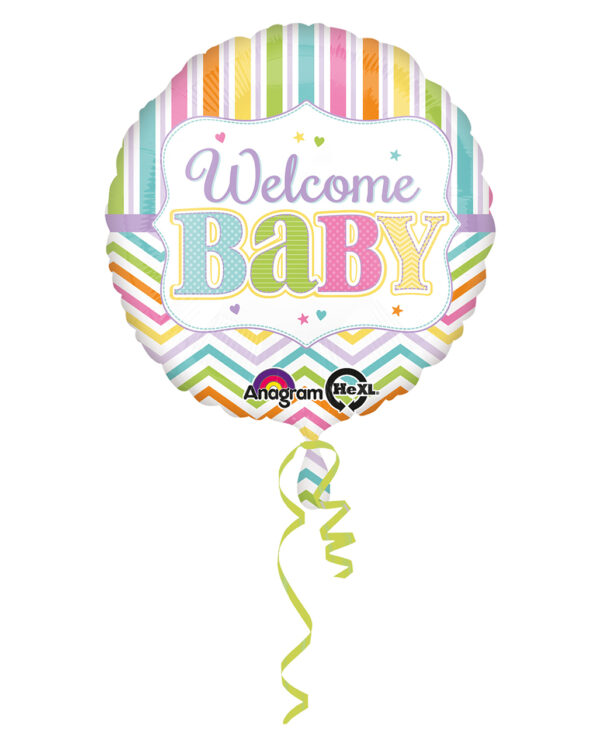 welcome baby folienballon 43cm geschenkidee geburt geschenkartikel geburtstag 35725