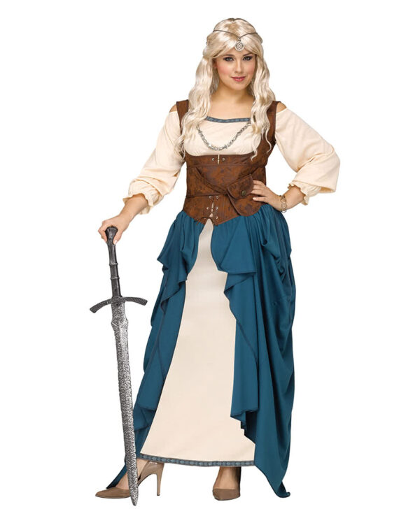 wikinger koenigin damenkostuem xl karnevalkostuem faschings kostuem viking queen woman costume plus size 25785 ps