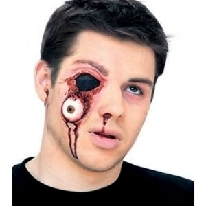 Hängendes Auge Wunde  Horror Spezial Make Up als Latex Applikation