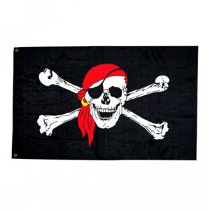 Piratenfahne mit Totenkopf 130x80 cm  Piratenflagge kaufen
