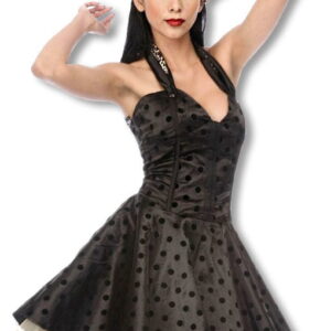 Satin Petticoat Kleid mit Leoparden Muster 50er Jahre Petticoat Kleid S / 36