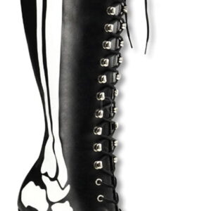 Skelett Stiefel mit Schnürung für Halloween 36