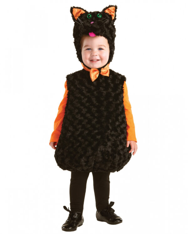 Schwarze Katze Babykostüm für Halloween XL