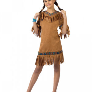 Kleine Indianerin Mädchenkostüm für Fasching L