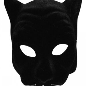 Schwarzer Panther Gesichtsmaske für Fasching & Karneval