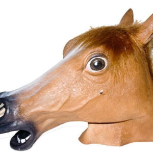 Tier Maske Pferd braun   Vollkopfmaske eines braunen Pferdes