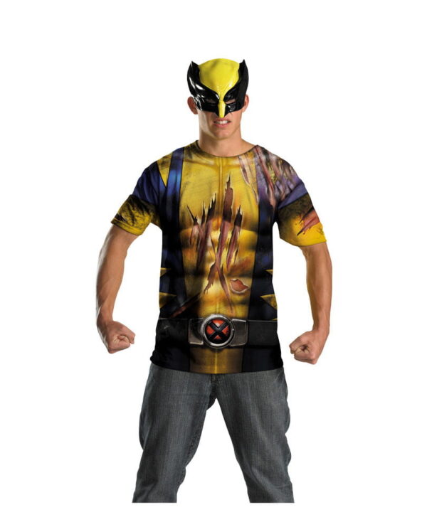 Wolverine Teenager Shirt mit Maske  X-Men Kostüm T-Shirt