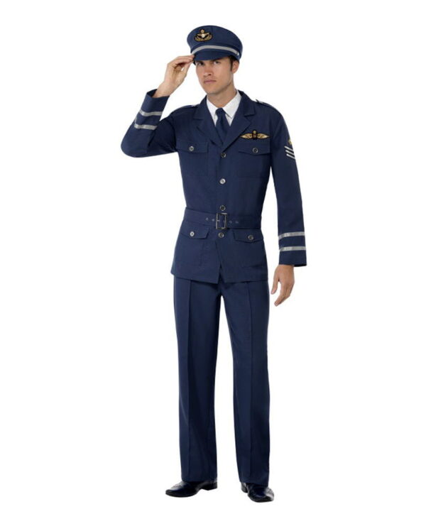 Vierziger Jahre Soldaten Kostüm   Airforce Uniform als Kostüm L 42-44