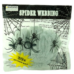 Weißes Spinnennetz 20gr. als Halloween Spinnweben