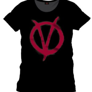 V wie Vendetta Logo T-Shirt   Lizenzierter Vendetta Fanartikel S