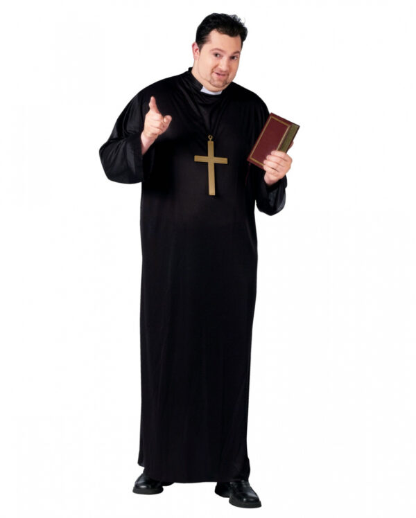 Priester Kostüm Plus Size   Klassische Predigerrobe in XL