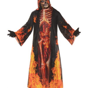 Brennendes Skelett Robe   Günstige Foto-Realistische Kostüme