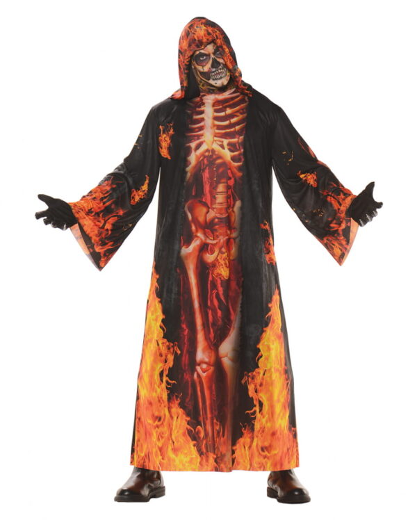Brennendes Skelett Robe   Günstige Foto-Realistische Kostüme