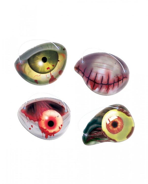 12-teiliges Zombie Augenklappenset   Lustige Augenklappen im
