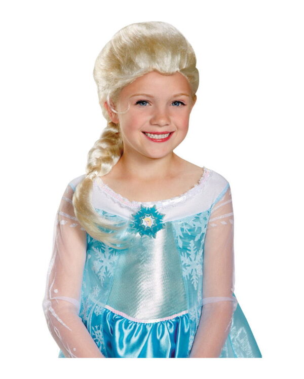 Blonde Frozen Elsa Kinderperücke   Lizenzierte Perücke aus Die