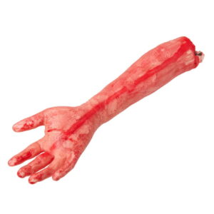 Abgetrennter blutiger Arm   Detailgetreuer Menschenarm