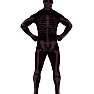 Skelett Bodysuit   Ganzkörperanzug mit Skelett-Aufdruck L