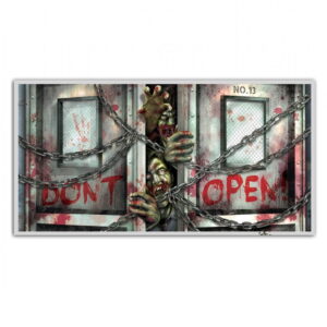 Don't Open Zombie Banner  Faschings Dekoration