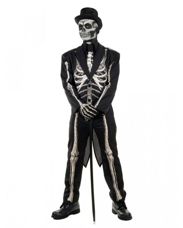 Skelett Frack Kostüm Anzug für Halloween XL-XXL