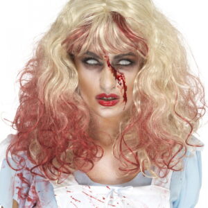 Zombie Alice Perücke mit Blut  für Halloween