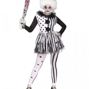 Killer Clown Damenkostüm für Halloween XXL