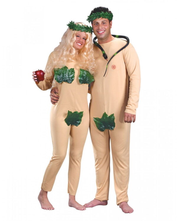 Adam und Eva Jumpsuits für Paare Partner Kostüm One Size
