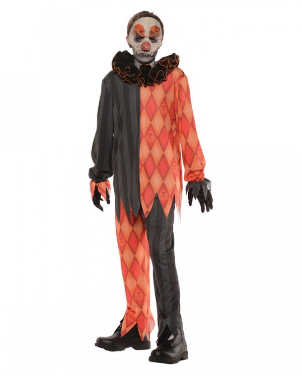 Kinderkostüm Evil Clown für Halloween L