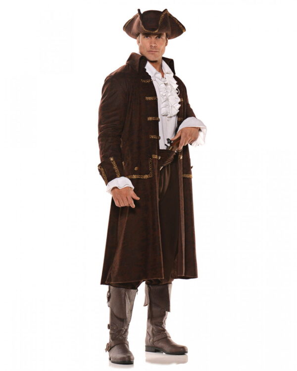Braunes Piratenkapitän Kostüm für Fasching XL-XXL 54-56