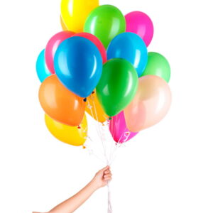 50 Bunte Ballons für Helium mit Schnur kaufen