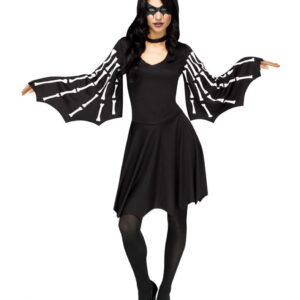 Skelett Fledermaus Kostüm-Kleid  für Halloween ML