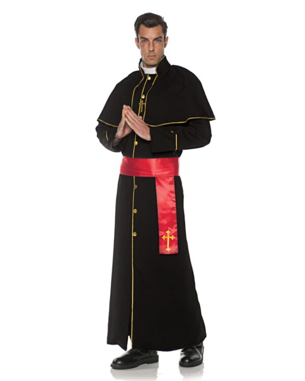 Pfarrer Kostüm mit Schärpe  Priester Kostüm XXL