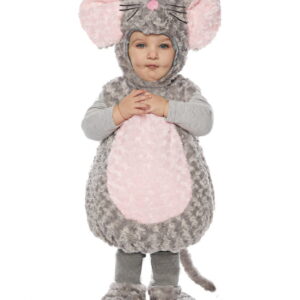 Maus Kleinkinderkostüm grau für Karneval XL