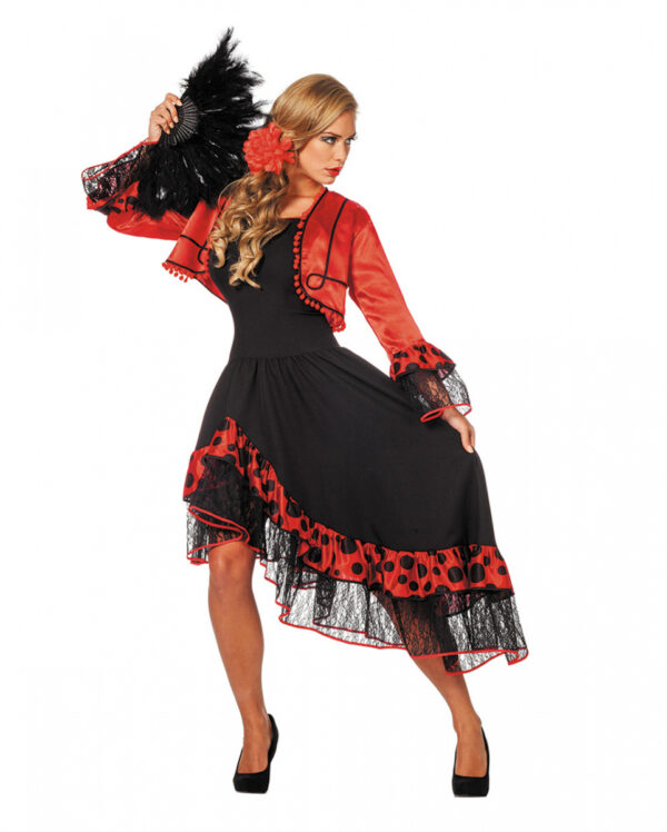 Flamenco Kostümkleid mit Bolero für Fasching 46
