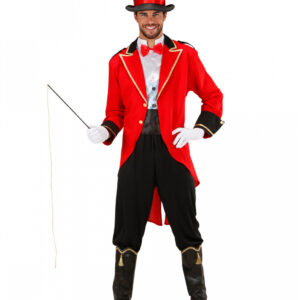 Zirkusdirektor Kostüm mit Peitsche Dompteur Kostüm XL
