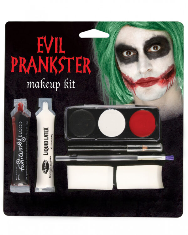 Böser Harlekin Make-up Kit   Schminkset für Grusel Clown