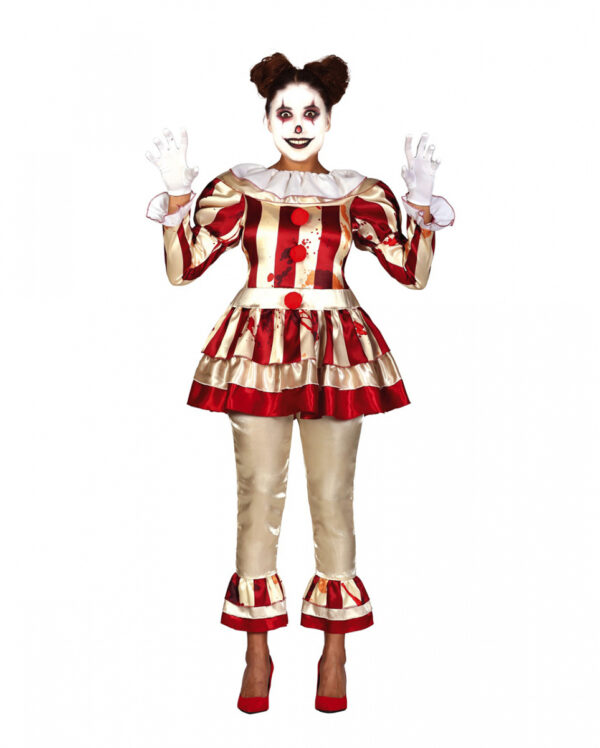Noble Killer Clown Damen Kostüm für Erwachsene ➤ L