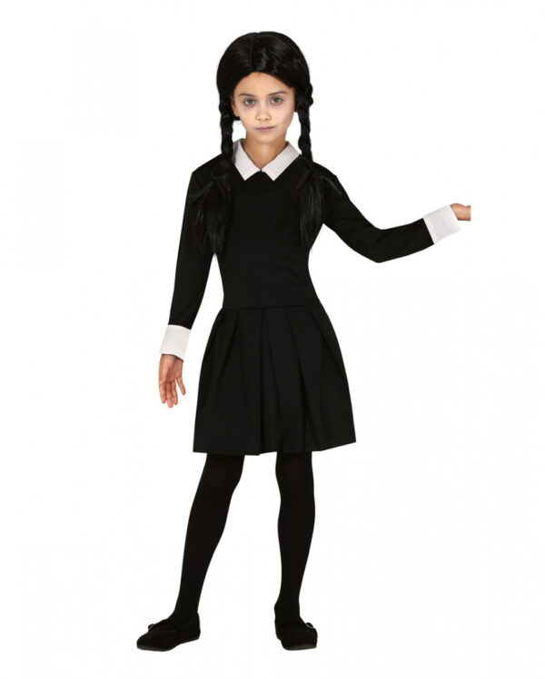 Spooky Girl Kinder Kostüm Kleid Schwarz bestellen! XL
