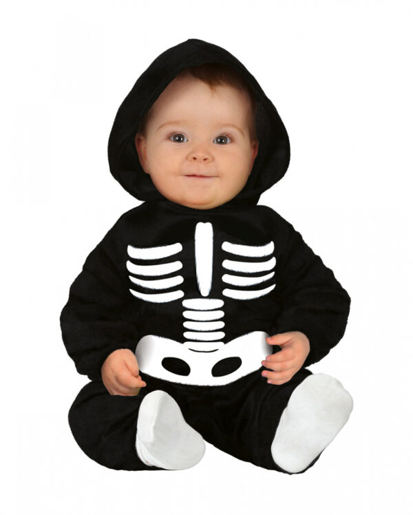 Knochen Plüsch Kleinkinder Kostüm mit Kapuze ➔ 18-24 Monate