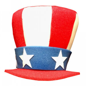 Uncle Sam Hut aus Schaumstoff für Mottopartys